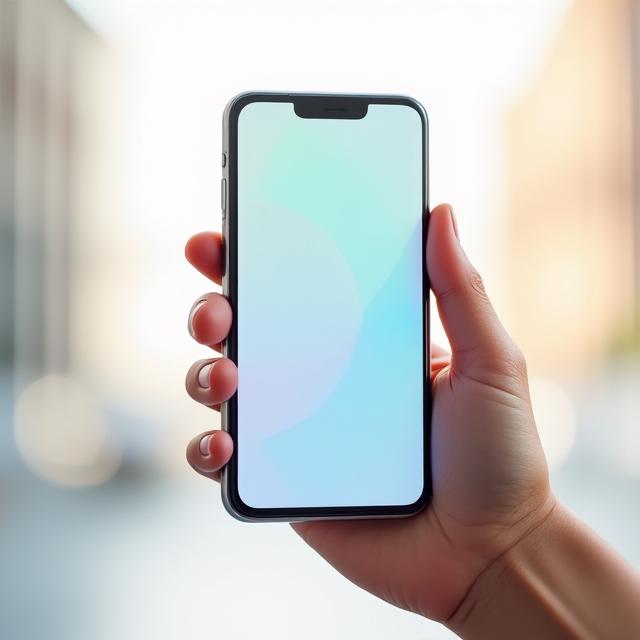 Moderne, übersichtliche Benutzeroberfläche einer mobilen App auf einem Smartphone, optimiert für intuitive Touch-Interaktionen
