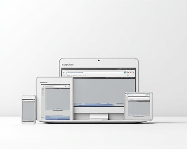 Responsive Website-Design, das auf verschiedenen Geräten wie Laptop, Tablet und Smartphone konsistent dargestellt wird